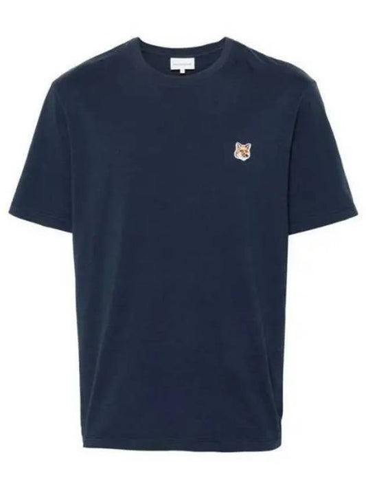 Fox Head Patch Classic Short Sleeve T-Shirt Ink Blue - MAISON KITSUNE - BALAAN 2