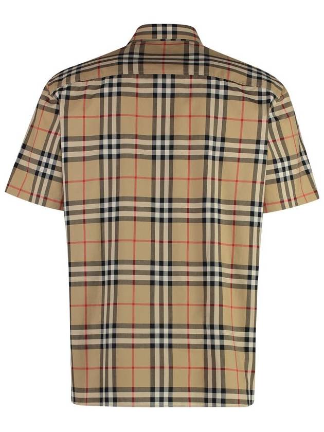 Vintage Check Short Sleeve Shirt Archive Beige - BURBERRY - BALAAN 3