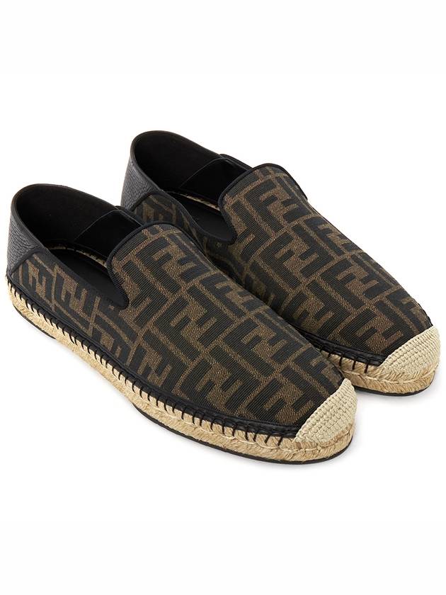 FF Logo Fabric Espadrilles Brown - FENDI - BALAAN 4