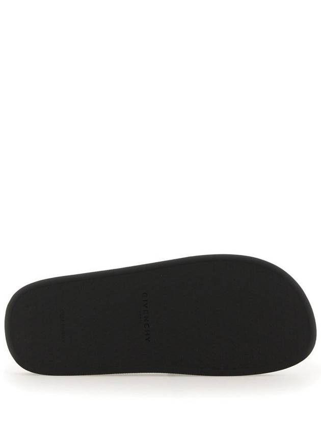 Logo Rubber Slide Slippers Black - GIVENCHY - BALAAN 8