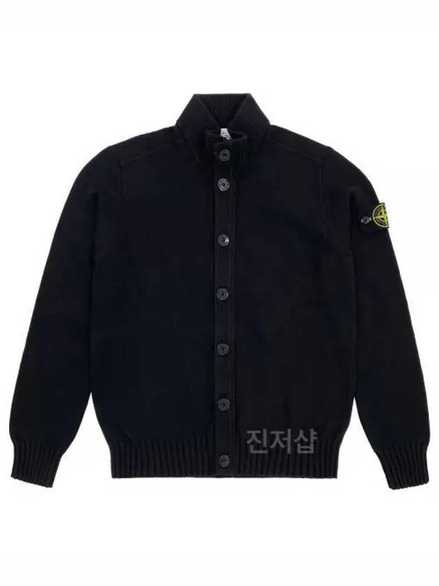 Winter Cotton Cardigan Black - STONE ISLAND - BALAAN 2