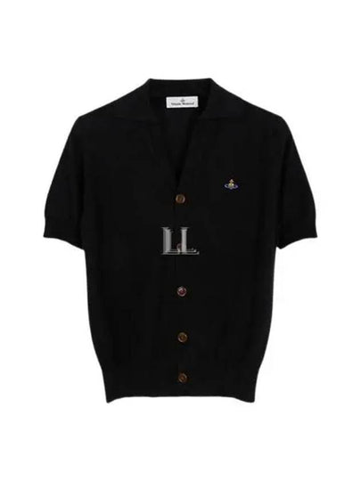 ORB Logo Polo Cardigan Black - VIVIENNE WESTWOOD - BALAAN 2