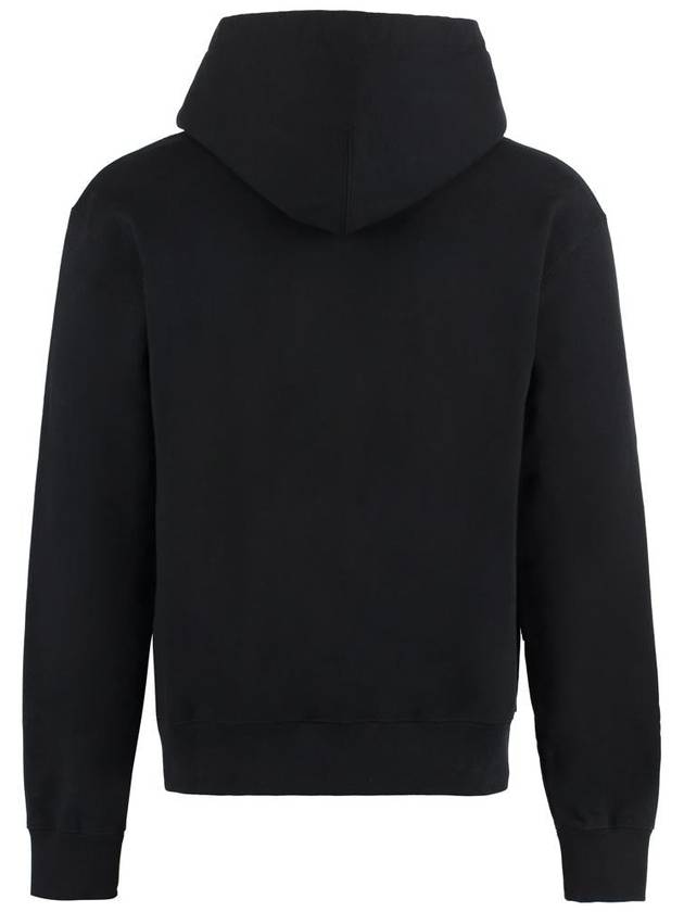 Plus Logo Patch Popover Hoodie Black - JIL SANDER - BALAAN 3