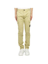 Logo Patch Cargo Straight Pants Khaki - STONE ISLAND - BALAAN 2