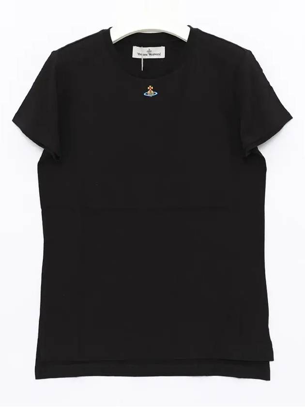 Embroided ORB Peru Short Sleeve T-Shirt Black - VIVIENNE WESTWOOD - BALAAN 3