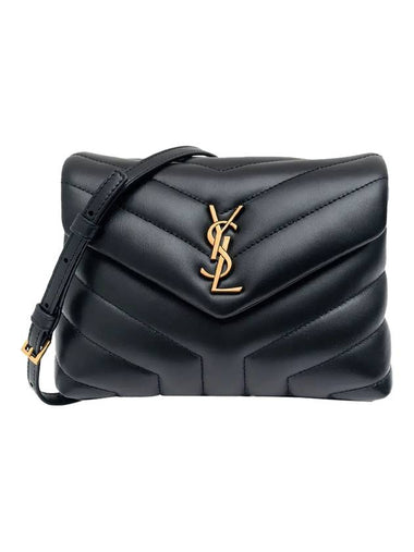 Loulou Toy Matelasse Shoulder Bag Black - SAINT LAURENT - BALAAN 1