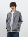 Denim Pigmented Loose Safari Jacket Gray - CORK - BALAAN 1