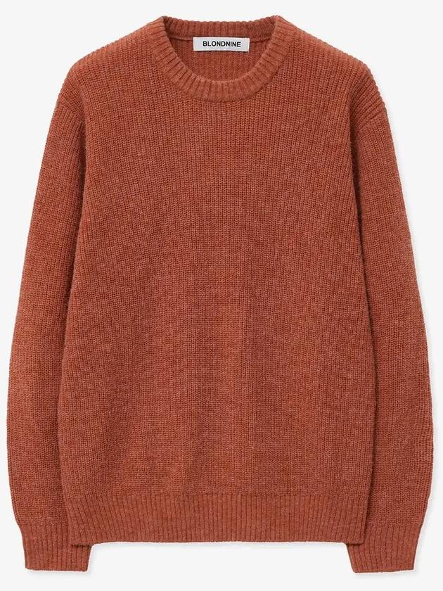 Crew neck rib knit sweater Melange range - BLONDNINE - BALAAN 4