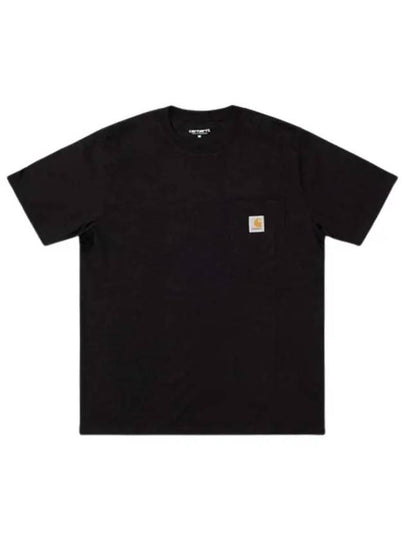 Men s Pocket Short Sleeve T Shirt Black I030434 89XX - CARHARTT - BALAAN 2