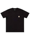 Men s Pocket Short Sleeve T Shirt Black I030434 89XX - CARHARTT - BALAAN 1