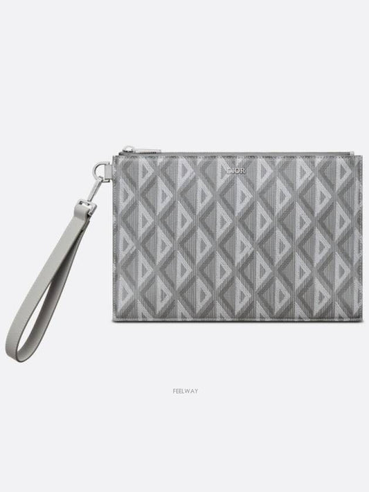 CD Diamond A5 Clutch Bag Grey - DIOR - BALAAN 2