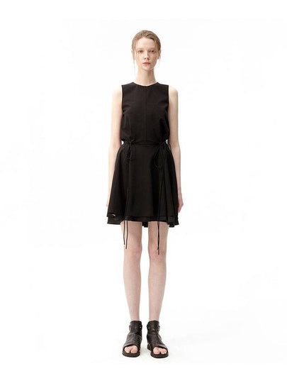 Flared Sleeveless Short Dress Black - MONOPHOBIA - BALAAN 2