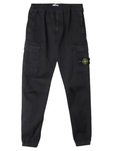 Old Effect Stretch Broken Twill Cotton Cargo Pants Regular Tapered Fit Men s - STONE ISLAND - BALAAN 1