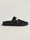 Chypre Calfskin Sandals Black - HERMES - BALAAN 3