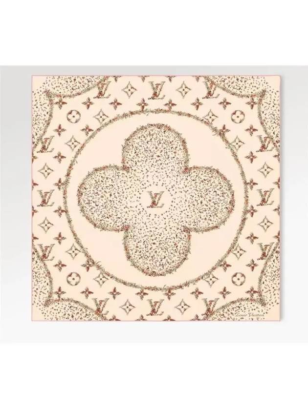 Monogram Flower Square 90 Scarf Beige - LOUIS VUITTON - BALAAN 2