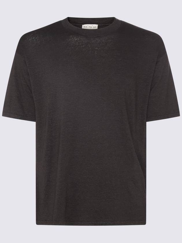 Ma'Ry'Ya Black Linen T-Shirt - MA'RY'YA - BALAAN 1