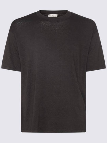 Ma'Ry'Ya Black Linen T-Shirt - MA'RY'YA - BALAAN 1