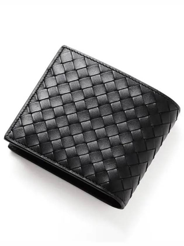 Intrecciato Weaving Half Wallet Black - BOTTEGA VENETA - BALAAN 5