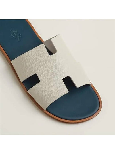 Hermes Izmir Sandal Epsom Blanc De Paris Bleu Celeste - HERMES - BALAAN 2