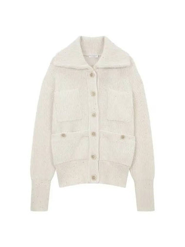 10 epoint women s big collar sequin knit cardigan light beige 270313 - BRUNELLO CUCINELLI - BALAAN 1