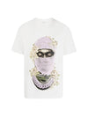 Mask Rose Print Short Sleeve T-Shirt White - IH NOM UH NIT - BALAAN 1