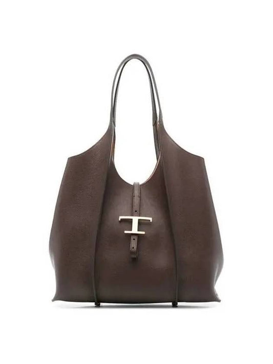 Hammered Leather Timeless Medium Tote Bag - TOD'S - BALAAN 2