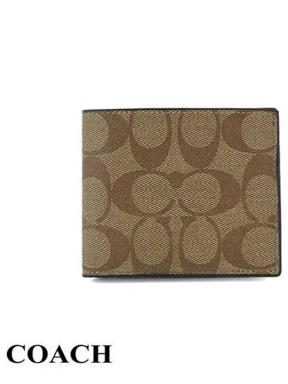 ID Signature Canvas Billfold Half Wallet Brown - COACH - BALAAN 2