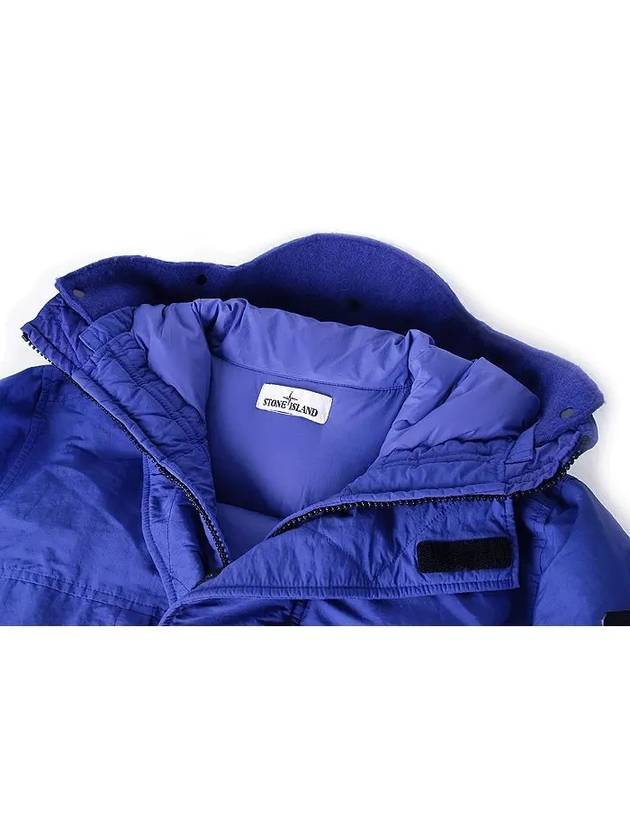 Naslan Hooded Long Padding Blue - STONE ISLAND - BALAAN 4