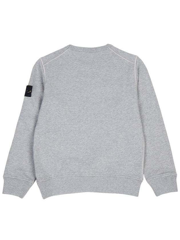 Kids Organic Cotton Fleece Sweatshirt Grey Melange - STONE ISLAND - BALAAN 3