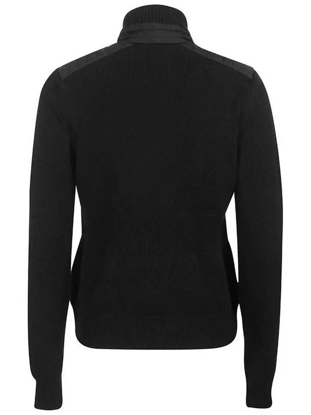 Grenoble Women's Wool Padded Cardigan Black - MONCLER - BALAAN.