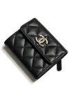 24 Years Classic Caviar 24B Season Logo Bicycle Wallet Black AP4175 Knock - CHANEL - BALAAN 7