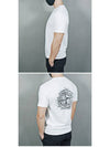 Garment Dyed Institutional One Print Cotton Jersey Short Sleeve T-Shirt White - STONE ISLAND - BALAAN 7