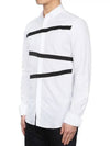 Diagonal stripe embroidery white shirt 648S - NEIL BARRETT - BALAAN 3