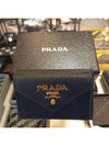 Saffiano Metal Logo Tri-Fold Half Wallet Black - PRADA - BALAAN 2