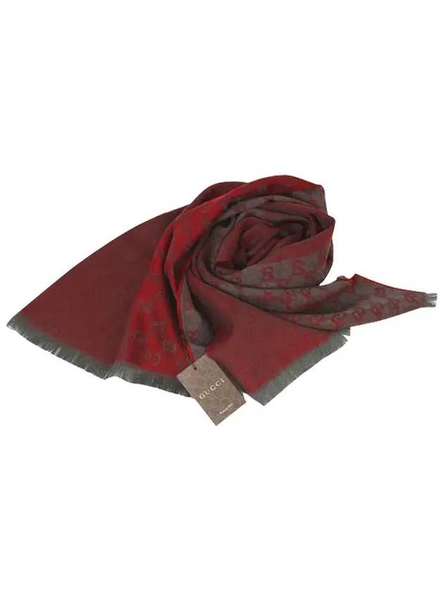 GG Microssima Two-Tone Wool Muffler Red - GUCCI - BALAAN 3