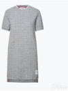 Check Tweed Crewneck Short Dress Grey - THOM BROWNE - BALAAN 2