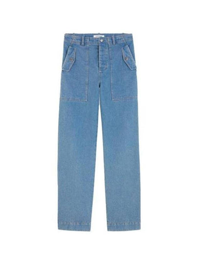 Workwear Straight Jeans Blue - MAISON KITSUNE - BALAAN 2