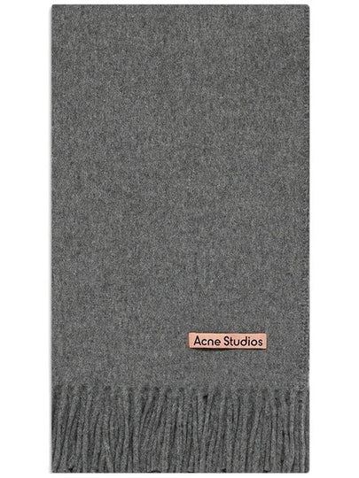 Wool Fringe Muffler Grey Melange - ACNE STUDIOS - BALAAN 2