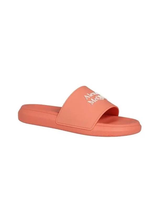 Logo Rubber Slippers Salmon Pink - ALEXANDER MCQUEEN - BALAAN 9