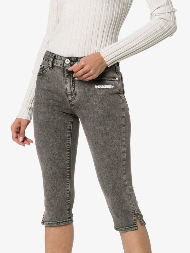 OFF-WHITE Skinny Cropped Capri Jeans - OFF WHITE - BALAAN 5