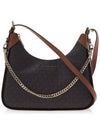 Wilma Monogram Chain Shoulder Bag Brown - MICHAEL KORS - BALAAN 2