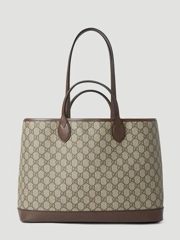 Ophidia GG Canvas Medium Tote Bag Beige - GUCCI - BALAAN 5