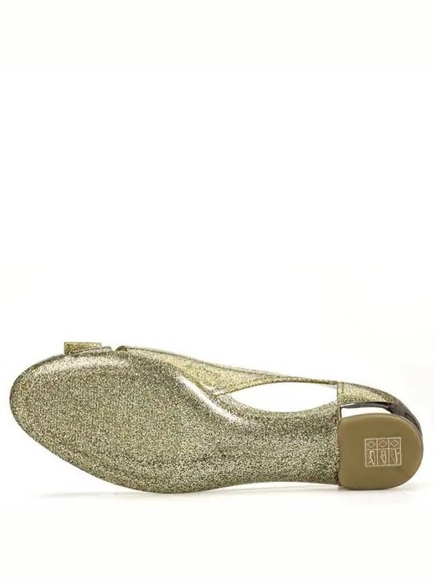 Vara Bow Jelly Ballet Flat Gold - SALVATORE FERRAGAMO - BALAAN.