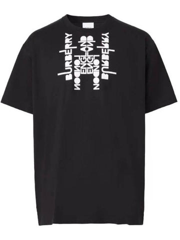 Logo Print Short Sleeve T-Shirt Black - BURBERRY - BALAAN 1