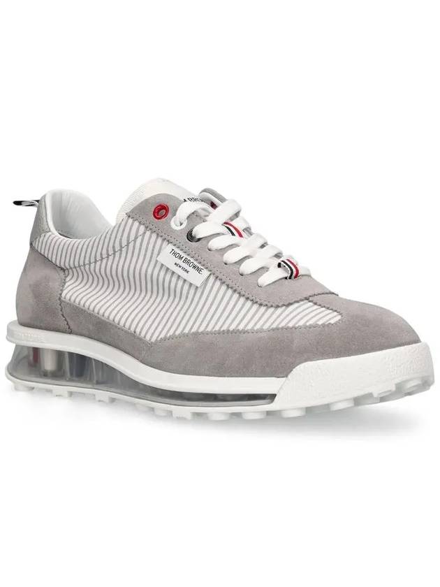 Tech Runner Panel Low Top Sneakers Grey - THOM BROWNE - BALAAN 4