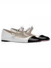 Patent Leather Ballerina Black White - MIU MIU - BALAAN 2