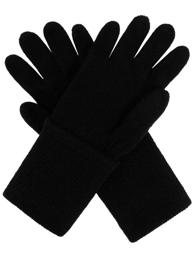 Emporio Armani Wool Gloves, Women's, Black - EMPORIO ARMANI - BALAAN 3