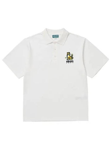 K25827 12P Logo Polo Junior Short Sleeve T Shirt - KENZO - BALAAN 1