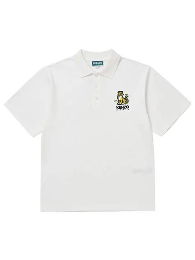 K25827 12P Logo Polo Junior Short Sleeve T Shirt - KENZO - BALAAN 5