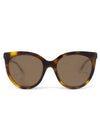 Eyewear Women Cat Eye Havana Gold Sunglasses Brown - GUCCI - BALAAN 1